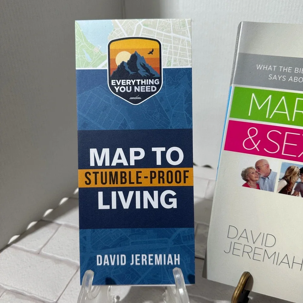 David Jeremiah Love Marriage & Sex Book, Map to Stumble Proof Living & Bookmark‎